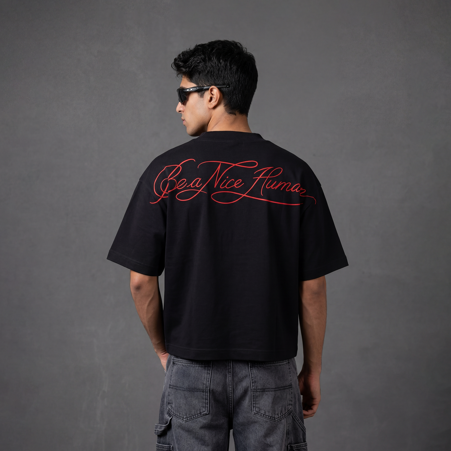 Almost Human Script Boxy Tee