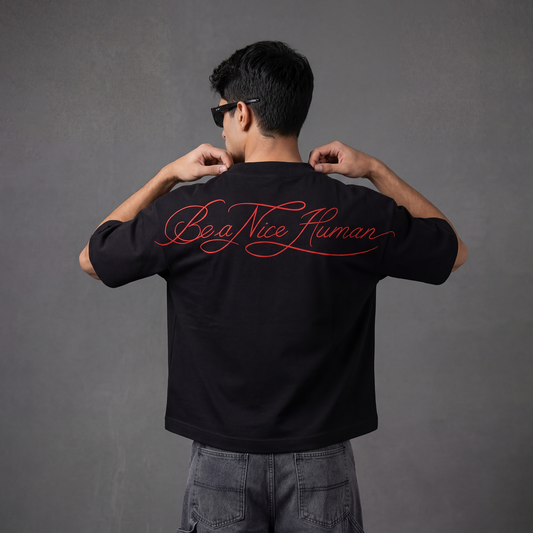 Almost Human Script Boxy Tee
